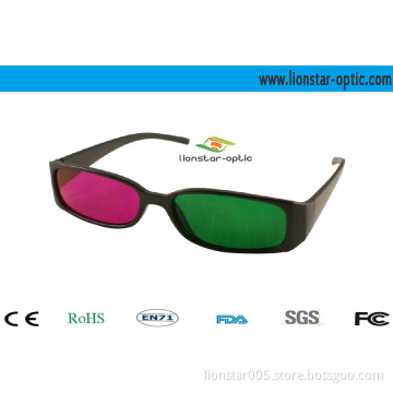 Plastic classic re cyan lenses 3d glasses